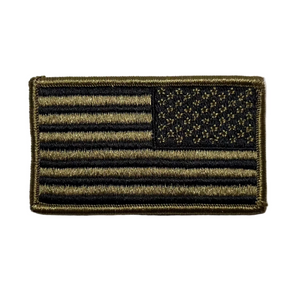 U.S. Military OCP Scorpion Solid Reverse American Flag Hook & Loop Patch