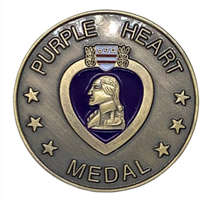 Purple Heart Medal Challenge Coin