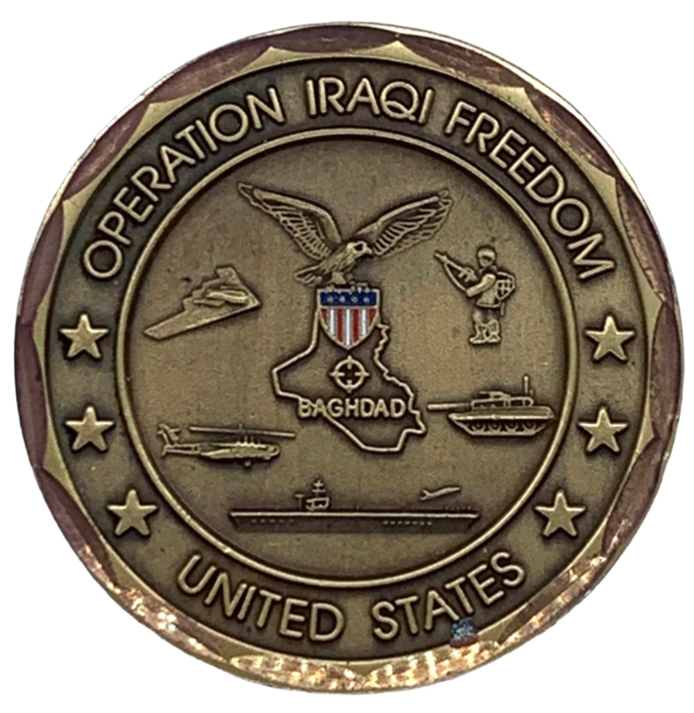 Operation Iraqi Freedom Challenge Coin – GRANDPOPSARMYNAVY