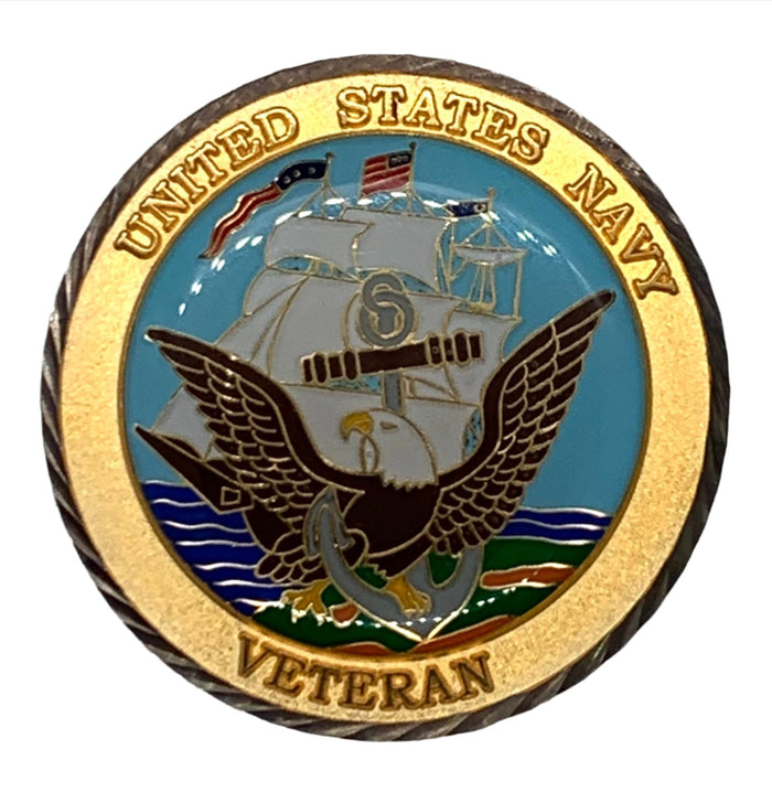 United States Navy Veteran Challenge Coin