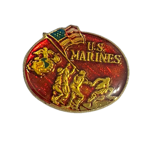 Vintage U.S. Marines EGA Iwo Jima Flag Pin