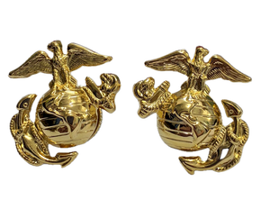 USMC EGA Right/Left Gold Hat Pin Set