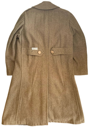 U.S. Military World War 2 Original Wool Enlisted Trench Coat W/ Plastic Buttons Size 34 Regular
