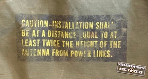 U.S. Military OE-254/GRC Antenna Carrying Bag
