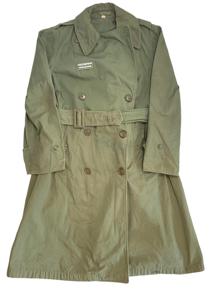 U.S. Military World War 2 Original Women's (WAC) Officer Trench Coat W/ Brown Plastic Buttons