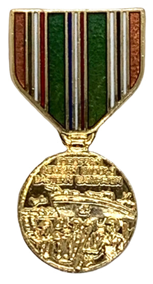 European African Middle Eastern Campaign Medal Pin