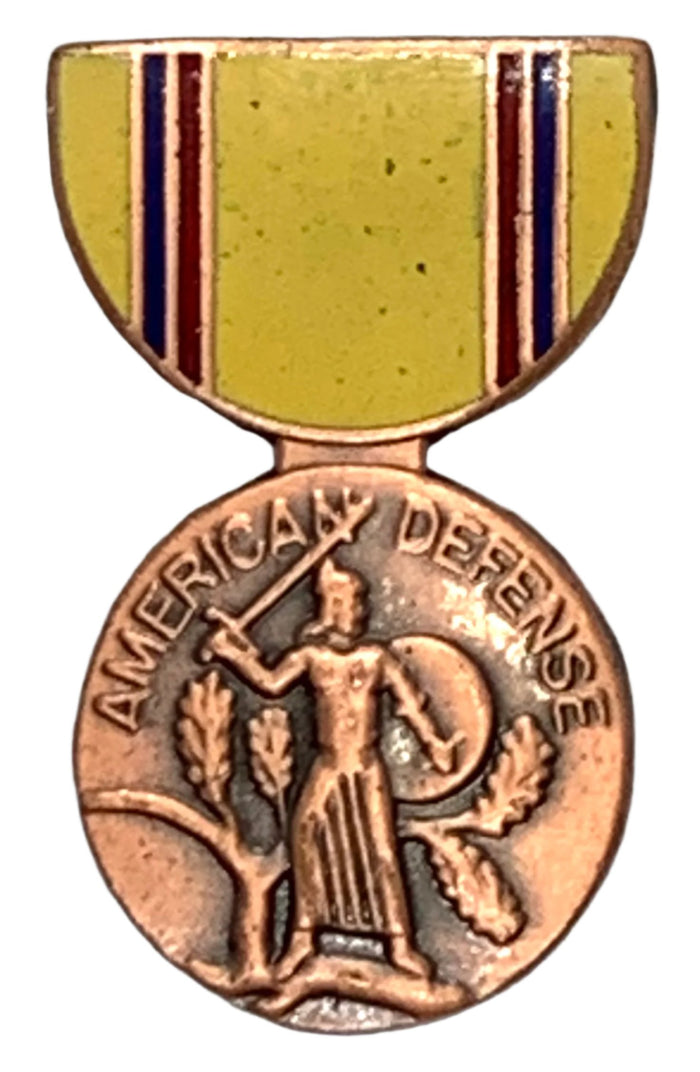 WWII Vintage American Defense Medal Pin