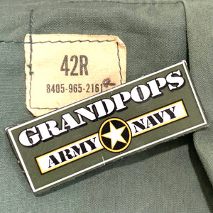 U.S. Military Vietnam War Era Cotton & Polyester Quarpel Raincoat W/ Plastic Buttons