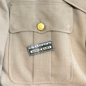 U.S. Military World War 2 Original First Sergeant's Khaki Tropical Worsted Wool Dress Shirt W/ 90th ID & SETAF-AF Patches