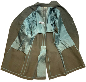 U.S. Marine Corps Staff Sergeant's Tropical Service Alpha Serge Green Shade 2241 Poly/Wool Dress Jacket Dated 1977 W/ Service Stripes