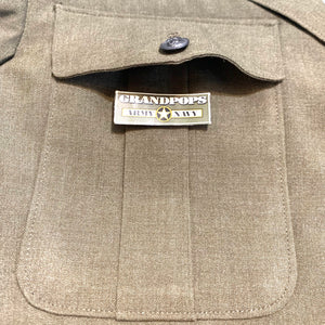 U.S. Marine Corps Sergeant's Tropical Service Alpha Serge Green Shade 2241 Poly/Wool Dress Jacket Dated 1984 W/ Service Stripes