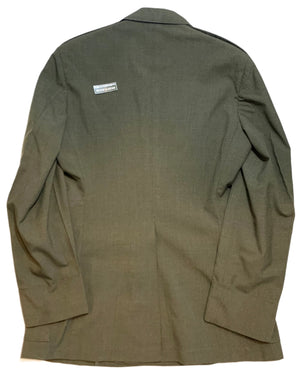U.S. Marine Corps Sergeant's Tropical Service Alpha Serge Green Shade 2241 Poly/Wool Dress Jacket Dated 1984 W/ Service Stripes