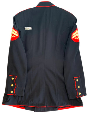 U.S. Marine Corps Corporal's Service Dress Blue Shade 2312 Poly/Wool Gabardine Dress Jacket Dated 2008