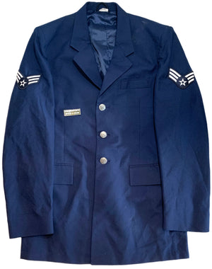 U.S. Air Force Staff Sergeant's Serge AF Shade 1620 Blue Poly/Wool Dress Uniform Dinner Jacket U.S. Air Force Staff Sergeant's Serge AF Shade 1620 Blue Poly/Wool Dress Uniform Dinner Jacket