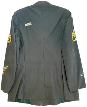 U.S. Army Cold War Era Staff Sergeant's Green AG-344 Poly/Wool Class A Service Dress Uniform Jacket Dated 1978