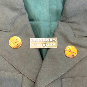 U.S. Army Green AG-344 Poly/Wool Tropical Class A Service Dress Uniform Jacket Dated 1982