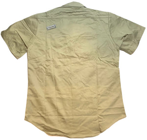 U.S. Military Vietnam War Era Khaki Cotton Short Sleeve Dress Shirt Dated 1971