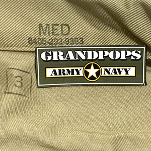 U.S. Military Vietnam War Era Khaki Cotton Short Sleeve Dress Shirt Dated 1971