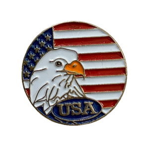 USA Flag Eagle Head Pin