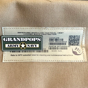 U.S. Military USMC Coyote Brown Improved Modular Tactical Vest Body Armor