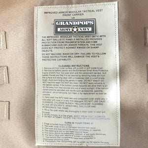 U.S. Military USMC Coyote Brown Improved Modular Tactical Vest Body Armor