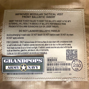U.S. Military USMC Coyote Brown Improved Modular Tactical Vest Body Armor