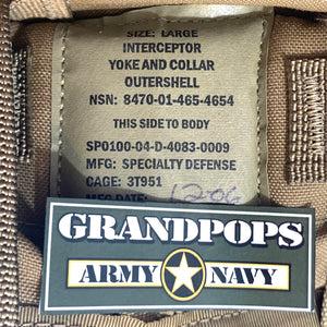 U.S. Military Coyote Brown Interceptor OTV Plate Carrier W/ Add-Ons