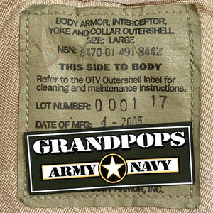 U.S. Military DCU Yoke and Collar OTV Interceptor Body Armor