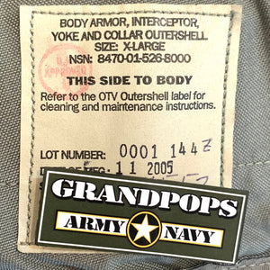 U.S. Military ACU Yoke and Collar OTV Interceptor Body Armor