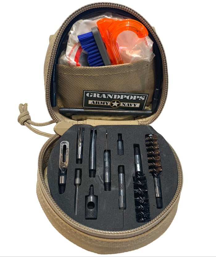 Tan MOLLE 9mm Pistol/Submachine Gun Cleaning Kit