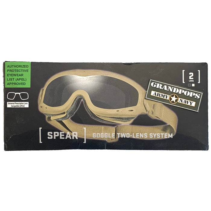 U.S. Military Spear Goggles Two-Lens System Wileyx