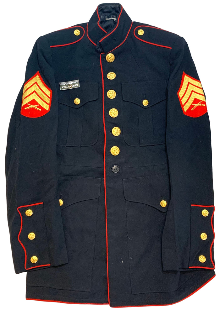 Vietnam War Era USMC Sergeant's Service Dress Blue Shade 2316 Wool Gab GRANDPOPSARMYNAVY Vietnam War Era USMC Sergeant's Service Dress Blue Shade 2316 Wool Gab GRANDPOPSARMYNAVY