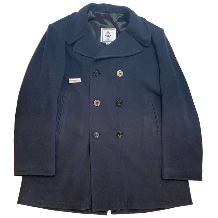 U.S. Navy Sterlingwear Anchor Collection Dark Navy Blue Wool M24 Navigator Peacoat