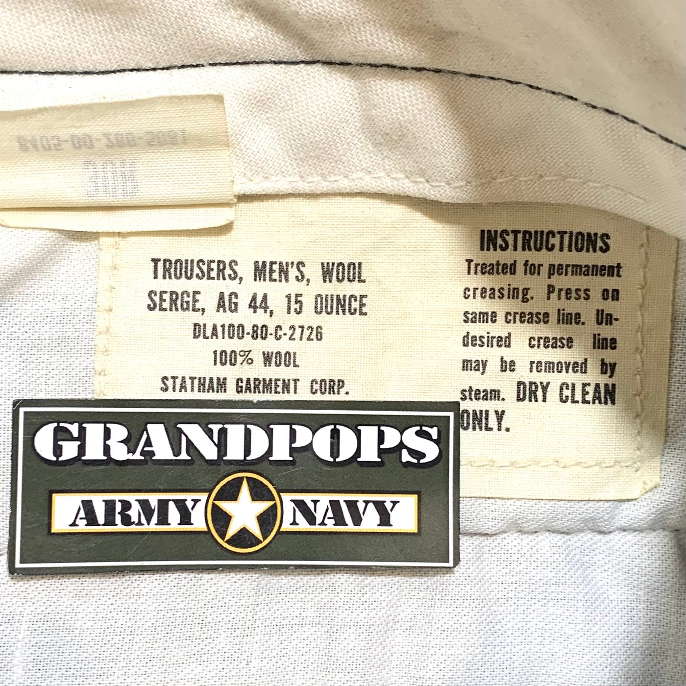 U.S. Army Serge Green AG-44 Wool Class A Service Dress Uniform Pants 29-1/4" x 28-3/4" U.S. Army Serge Green AG-44 Wool Class A Service Dress Uniform Pants 29-1/4" x 28-3/4"