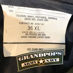 USMC Service Dress Alphas Green Shade 2241 Poly/Wool Tropical Pants
