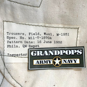U.S. Military Korean War Era M1951 Wool Field Trousers