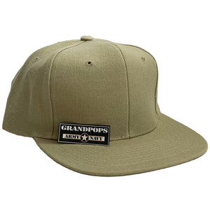 Vintage Khaki Acrylic/Wool Trucker Cap