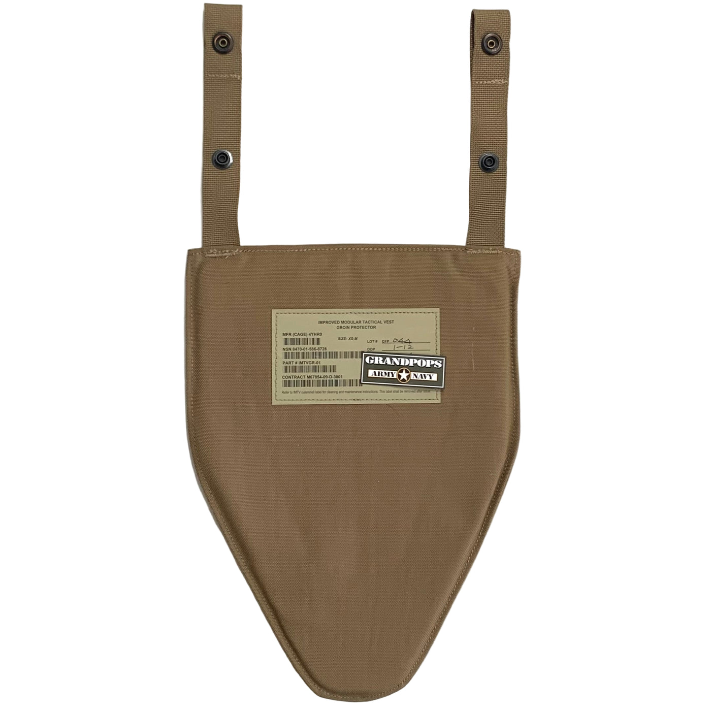 U.S. Military Coyote Brown Groin Protector Improved Modular Tactical V ...