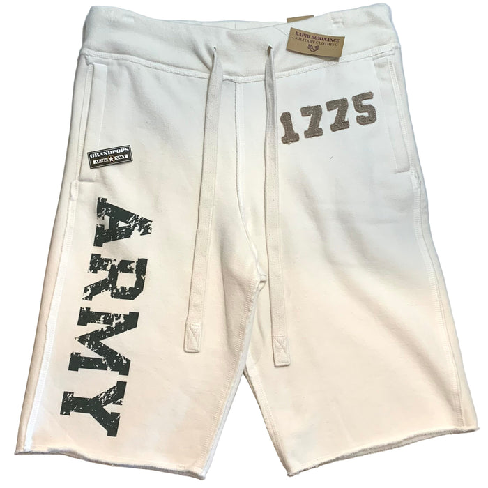 Rapid Dominance White Cotton/Poly U.S. Army Shorts