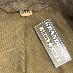 U.S. WW2 Private's O.D. Wool Ike Jacket W/ Patches Named Dated 1944