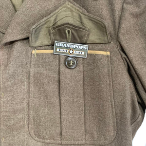 U.S. WW2 Private's O.D. Wool Ike Jacket W/ Patches Named Dated 1944