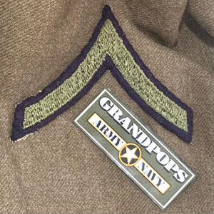 U.S. WW2 Private's O.D. Wool Ike Jacket W/ Patches Named Dated 1944