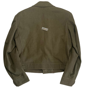 U.S. Post-WW2 O.D. Wool Ike Jacket W/ 4th Infantry Division Patch Dated 1949