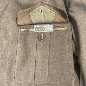 U.S. Post-WW2 O.D. Wool Ike Jacket W/ 4th Infantry Division Patch Dated 1949