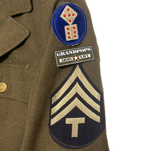 WW2 U.S. Army Technician Fourth Grade's O.D. Wool Enlisted Service Dress Jacket W/ Patches Dated 1942