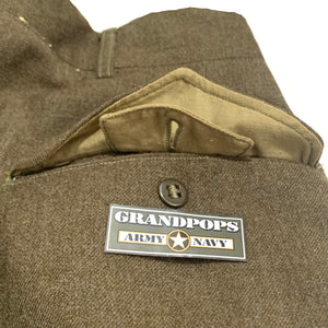 Korean War/Vietnam War O.D. Shade 33 Wool/Nylon M-1952 Pants Named