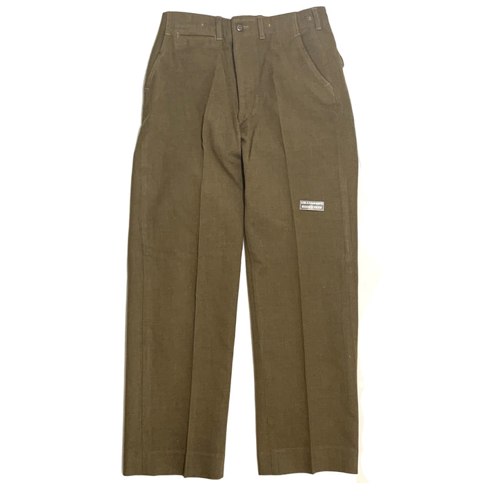 WW2 O.D. 33 Serge Nylon/Wool M1937 Field Pants Named