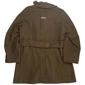 WW2 U.S. Army O.D. Wool 32 Ounce Roll Collar Melton Overcoat Dated 1941