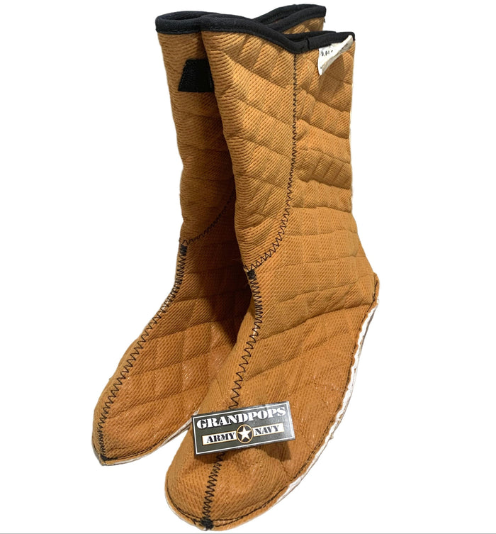 U.S. Military Orange Quilted Thermal Bootie Boot Liner Cold Weather Inserts 1 PAIR