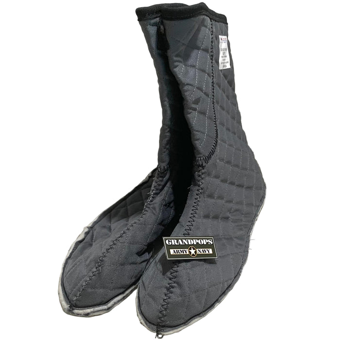 U.S. Military Gray Quilted Thermal Bootie Boot Liner Cold Weather Inserts 1 PAIR